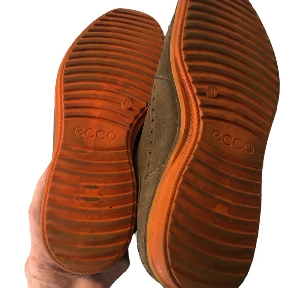 Men Ecco Biom Natural Motion Casual Tan‎ Suede Lace Up Oxford Shoes Size 43 (10)